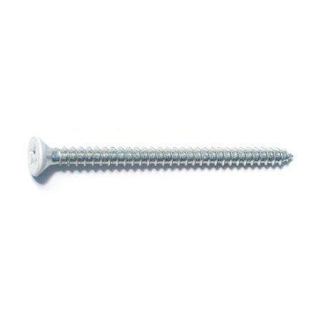 Midwest Fastener Wood Screw, #9, 2-1/2 in, White Steel Flat Head Phillips Drive, 10 PK 79376